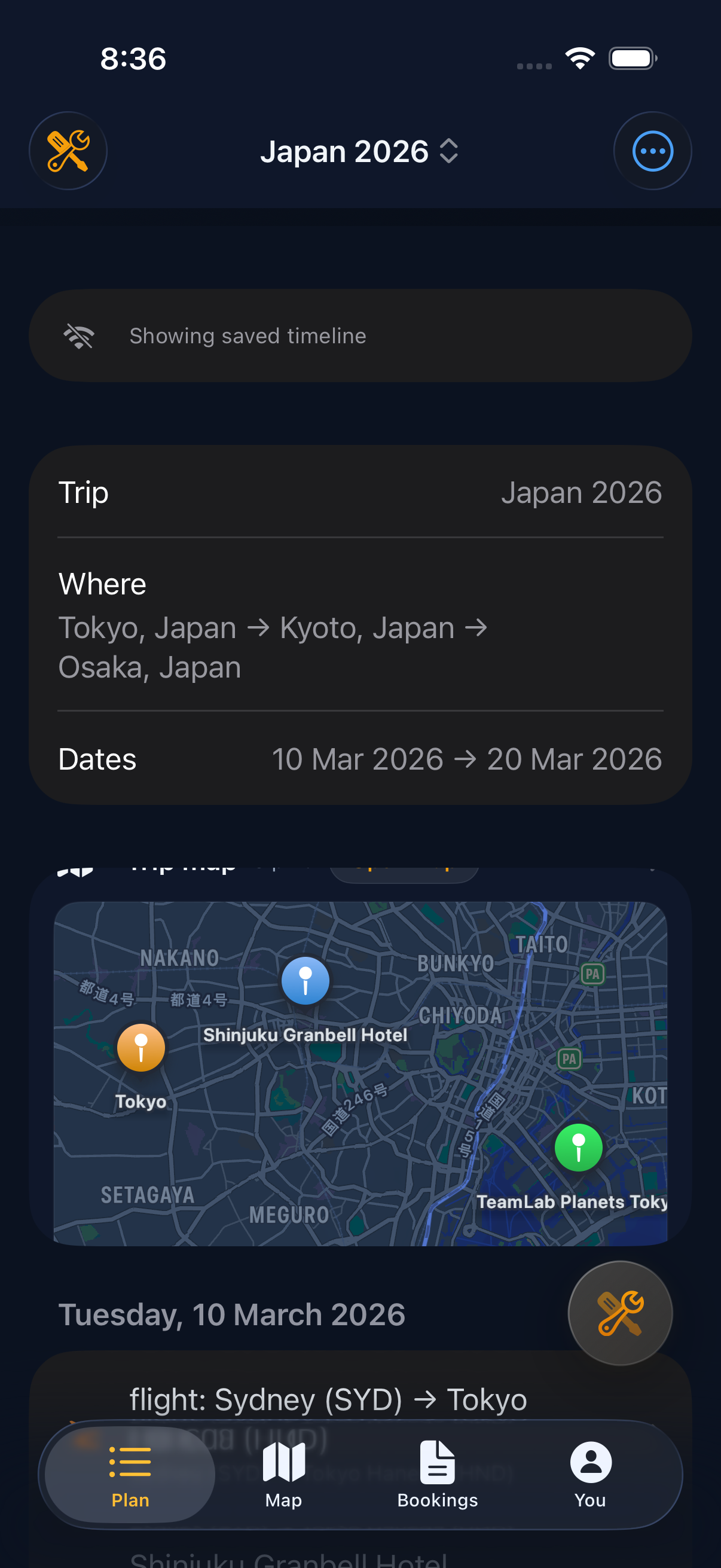AI trip analysis in UncutTravel